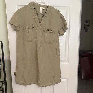 H&M Khaki Short Sleeve Dress